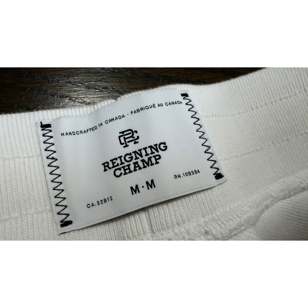Reigning Champ Mens White Midweight Terry Slim Sweatpants Joggers M - Picture 3 of 6